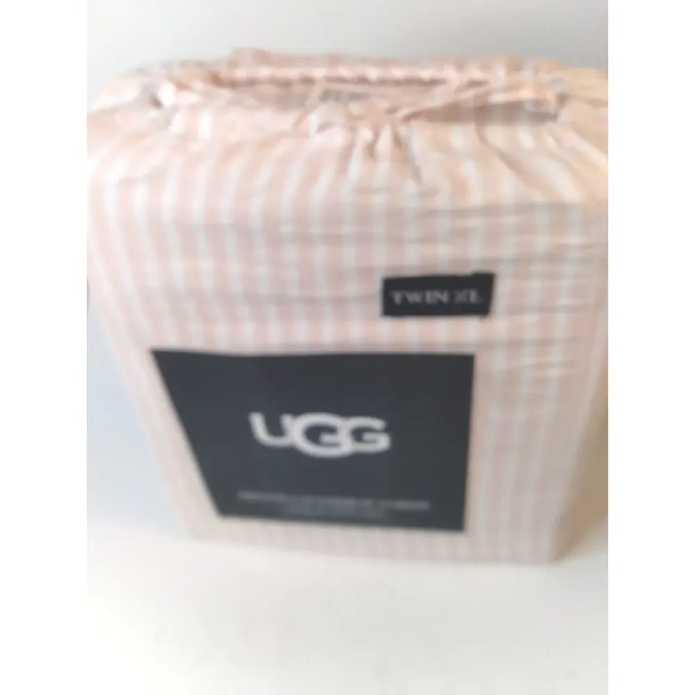 Ugg‎ Devon Sheet Set Navy Stripe Size Twin XL Devon Chambray Sunset Stripe-NEW